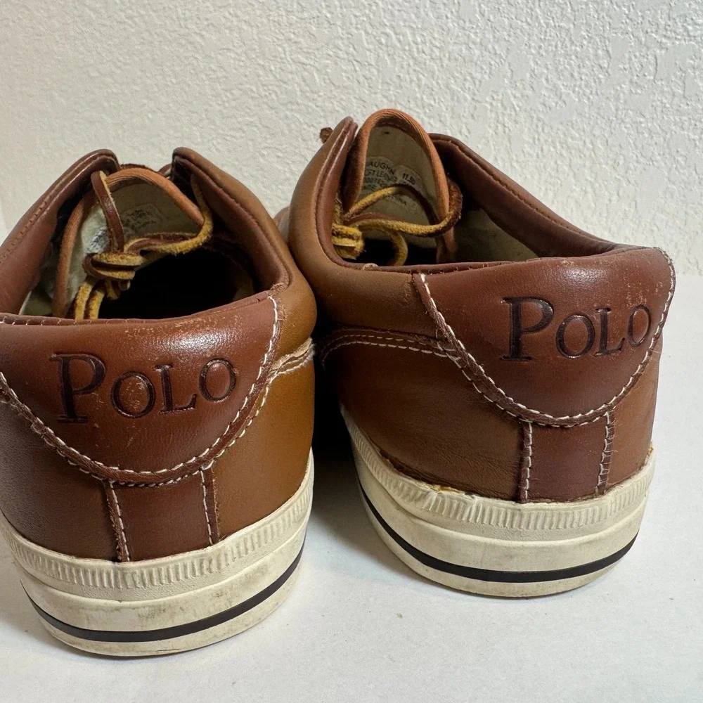 Polo Ralph Lauren Mens Vaughn‎ Soft Leather Upper Lace Up Sneaker Shoes 11.5 D